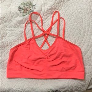 Sweaty Betty neon orange sports bra